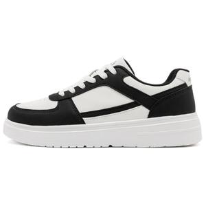 AOKANG Износостойкие низкие кроссовки для скейтбординга женские, черно-белые