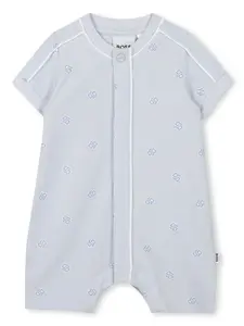 Ромпер с монограммой BOSS Kidswear, синий