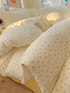 MIDO HOUSE Комплект постельного белья 1,5 м, 4 предмета: простыня на резинке, пододеяльник 180x220 см, 2 наволочки, цвет YX-Juzihaai, класс A, материнство и детство