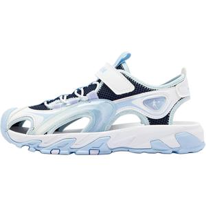 Нескользящие и дышащие низкие детские сандалии для подростков QIAODAN, синий/белый