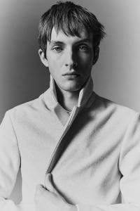 Пальто из смеси шерсти облегающего кроя H&M, бежевый