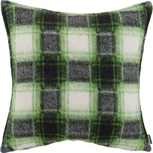 Декоративная подушка Scorpio с клетчатым узором, наволочка с наполнителем, 1 штука H.O.C.K., Grün + kariert
