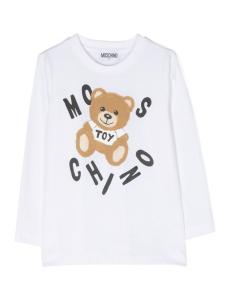 Moschino Kids футболка с принтом Teddy Bear, белый
