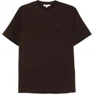 Футболка из хлопка с вышивкой JW Anderson, коричневый