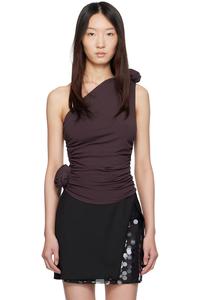 Топ с одним плечом Magda Butrym, цвет bordeaux