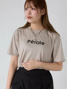 Футболка с блестящим логотипом Ehka Sopo, цвет Beige