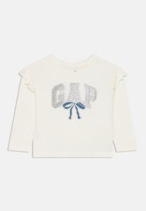 Топ GAP BABYGAP LOGO RUFFLE CREWNECK T-SHIRT, New Off-White/Off-White