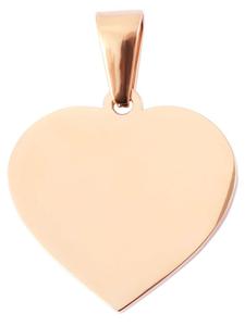 Adeliás Женский кулон - кулон в форме сердца с гравировкой, из нержавеющей стали, золотистый