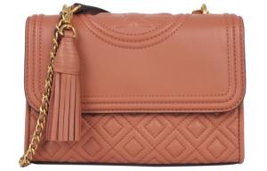 Fleming Sheepskin Плечевая Сумка Через Плечо Маленького Размера Женская Коралловая TORY BURCH