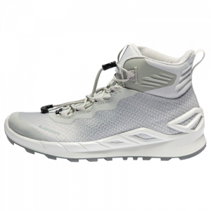 Женские дышащие, водонепроницаемые и нескользящие уличные кроссовки Merger средней высоты Lowa, серый белый/светлый серый