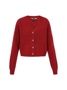 Женский кардиган темно-красного цвета myMo ROCKS