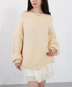 Вязаный пуловер с перьями и открытыми плечами Archives, цвет Yellow