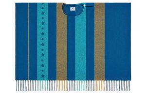 HERMES Детский шерстяной кашемировый платок синий, Blue