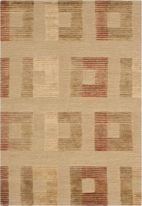 Ковер SAFAVIEH, 122 x 183 см, Santa Fe Collection Dark Beige STF454A ручной работы в стиле Mid-Century Modern из шерсти