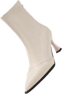 Ботинки на боковой молнии для женщин, ботильоны, короткие ботинки, отдельная пара обуви для дам, повседневная обувь для женщин, каштановые короткие ботинки Generic, White