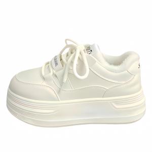 Luji Женские низкие скейтбордистские кроссовки с противоскользящим покрытием, белые