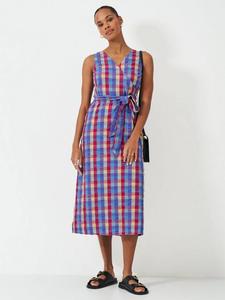 Платье Jenny с запахом из хлопка Crew Clothing, Multi Pink