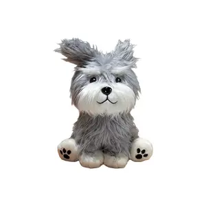 Милые плюшевые игрушки щенки цвергшнауцера с рисунком, высота 20 см Bitter purchase