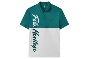 Футболка поло мужская тёмный железно-зелёный FILA