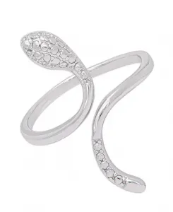 Кольцо-Змея с бриллиантовым акцентом на тонкой серебряной пластине Macy'S, silver-plated