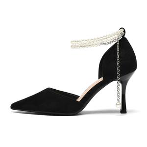 ZHR Стройные каблуки на шпильке 8 см женские черные, цвет Black 8cm