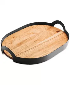 Поднос для журнального столика, эксклюзив от Macy's The Cellar, black