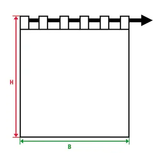 Шторка Laufenberg с петлями, 1 шт. Wirth, синий