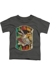 Футболка с коротким рукавом Looney Tunes "Забавный кролик" для малышей Gildan, Charcoal