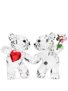 Скульптура happy together kris bear, 6х4х3 см, Swarovski, белый