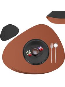 Sänger Столовый набор - Искусственная кожа, двусторонний - Антрацитово-коричневый - 44x37 см - 8 предметов