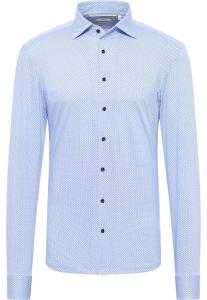 Рубашка делового кроя Slim Fit ETERNA, Royal Blue/Light Blue