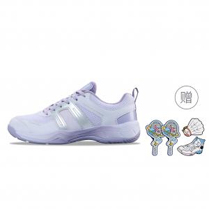 Кроссовки для бадминтона Panda Puff Collection с низким верхом, амортизацией, противоскользящей подошвой, устойчивостью к истиранию, дышащие Kawasaki, светло фиолетовый, free, badminton accessories