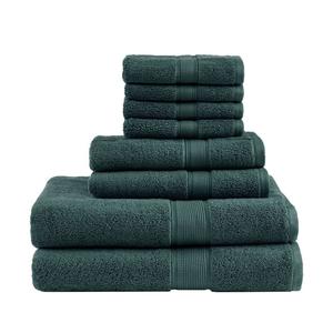Набор антимикробных банных полотенец Madison Park Signature из 8 предметов из хлопка, цвет Dark Green