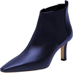 Женские комфортные эластичные ботинки Chelsea Maiyang с небольшим квадратным носком, тонким средним каблуком, ботильоны до щиколотки, модные для вечеринок и шопинга, размеры 4-16 US, Blue