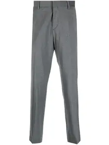 Брюки строгого кроя с заниженной талией BOSS, серый