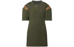 Платье женское Louis Vuitton с короткими рукавами, зеленый