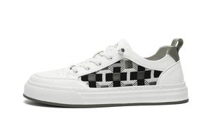 Мужские низкие скейтерские кроссовки HLA, бело-коричневые