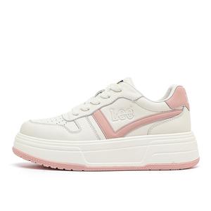 Дышащие низкие скейтерские туфли для увеличения роста Women's Lee, розовый