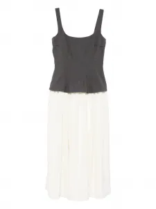 Миди-платье с квадратным вырезом Stine Goya, серый