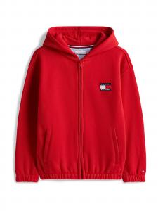 TOMMY HILFIGER Толстовка с молнией 'Heritage' в красном цвете