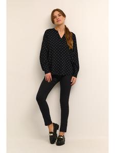 Блузка Kaffe, цвет black/white dot
