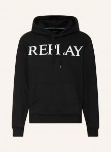 Толстовка с капюшоном Replay, черный