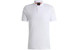 Футболка поло с коротким рукавом и нашивкой Boss Logo HUGO BOSS, белая