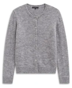 Кардиган с круглым вырезом и застежкой на пуговицы. Bugatti, серый
