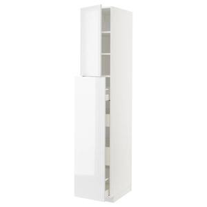 Шкаф 4drw/1dr/2shlv METOD/MAXIMERA IKEA, 40x60x220 см, цвет white/ringhult white