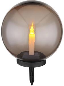 Globo lighting Садовый светильник на солнечных батареях со светодиодной подсветкой, черный - высота 38,5 см