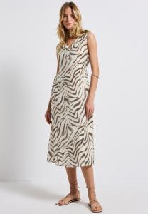 Повседневное платье GEMUSTERTES MIDI Street One, бежевый