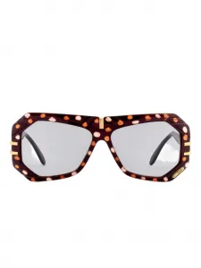 Солнцезащитные очки в горошек Cazal, коричневый