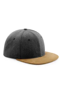 Кепка Snapback из искусственной замши Beechfield, серый