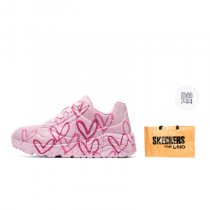 Нескользящие амортизирующие детские кроссовки вишневого цвета для повседневной носки Skechers Kids, розовый